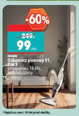 Biedronka Odkurzacz pionowy V1 Enchen 2 w 1 przewodowy 14 kPa czarny oferta