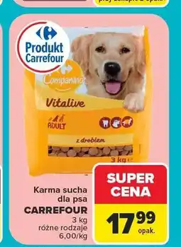 Carrefour Karma sucha dla psa Carrefour Companino Vitalive oferta
