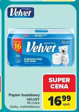 Carrefour Papier toaletowy Velvet Delikatnie Biały oferta