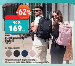 Biedronka Plecak podróżny Skylark Wings oferta