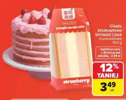 Carrefour Ciasto biszkoptowe Sponge Cake truskawkowe oferta