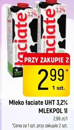 Delikatesy Piotruś Pan Mlekpol Mleko Łaciate UHT 3,2% oferta
