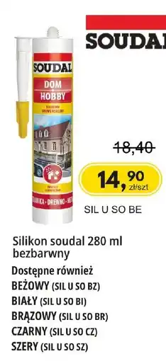 Unimet Soudal Silikon uniwersalny bezbarwny oferta