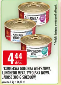 Sklepy Doroty Sokołów Konserwa Golonka Wieprzowa, Luncheon Meat, Tyrolska oferta