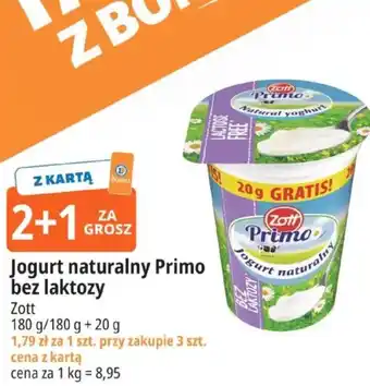 Zott Jogurt naturalny Primo bez laktozy