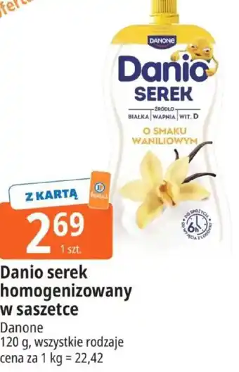 Danone Danio serek homogenizowany w saszetce