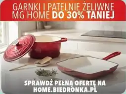 Biedronka Garnki i patelnie żeliwne mg home oferta