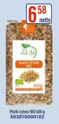 AT Bio Life Płatki żytnie BIO oferta
