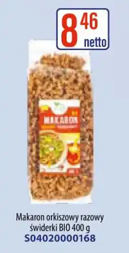 AT Makaron orkiszowy razowy świderki BIO oferta