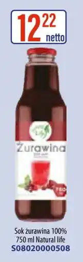 AT Natural life Sok żurawina 100% oferta