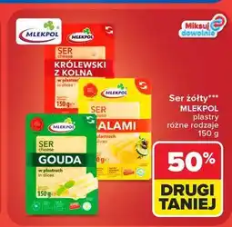 Carrefour Ser gouda - plastry Mlekpol oferta