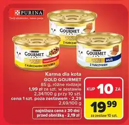 Carrefour Karma dla kota z kurczakiem i wątróbka Purina Gourmet Gold oferta