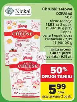 Carrefour Chrupki serowe original Dziugas oferta
