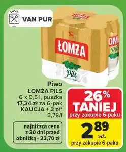 Carrefour Piwo Łomża Pils oferta