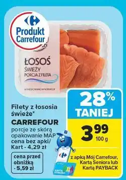 Carrefour Łosoś porcje z fileta Carrefour Targ Świeżości oferta