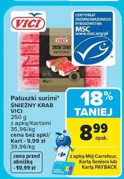 Carrefour Paluszki surimi snow crab Vici oferta