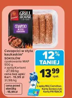 Carrefour Cevapcici w stylu kaukaskim Sokołów Grill House oferta