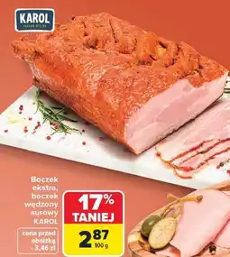Carrefour Boczek wędzony surowy Karol oferta