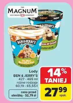 Carrefour Lody brookieees & cream Ben Jerry's oferta