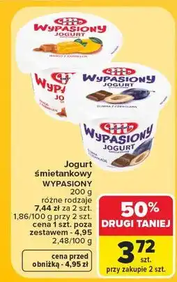 Carrefour Jogurt śmietankowy mango z karmelem Mlekovita Wypasiony oferta