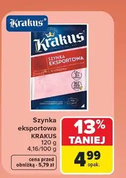 Carrefour Szynka eksportowa Krakus Animex oferta
