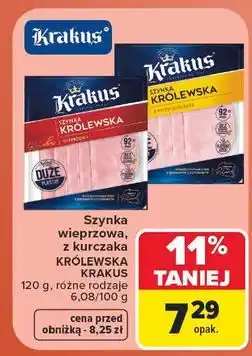 Carrefour Szynka królewska z fileta kurczaka Krakus Animex oferta