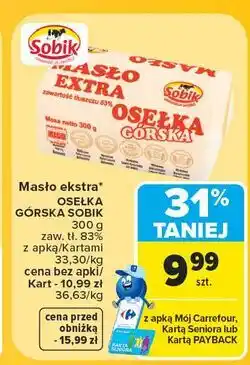 Carrefour Masło osełka górska Sobik oferta