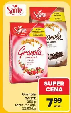Carrefour Płatki czekoladowe Sante Granola oferta