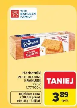 Carrefour Herbatniki klasyczne Krakuski Petit Beurre oferta