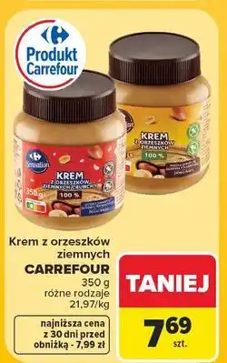 Carrefour Krem z orzeszków ziemnych crunchy Carrefour Sensation oferta