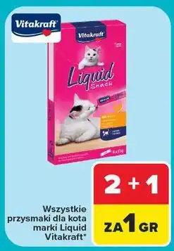 Carrefour Karma dla kota kurczak Vitakraft Liquid Snack oferta