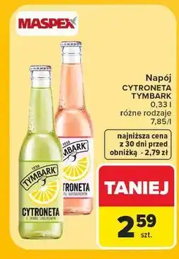 Carrefour Napój o smaku rabarbarowym Tymbark Cytroneta oferta