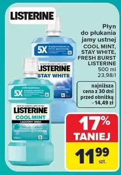 Carrefour Płyn do płukania ust Listerine Fresh Burst oferta