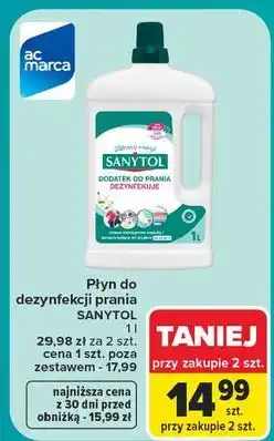 Carrefour Płyn dodatek dezynfekujący do prania Sanytol oferta