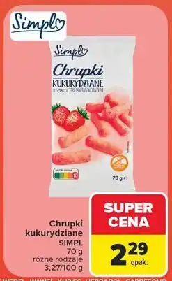 Carrefour Chrupki truskawkowe Simpl oferta