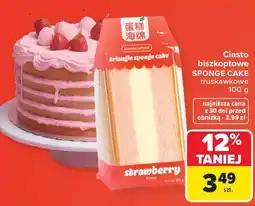 Carrefour Ciasto sponge cake truskawkowe oferta