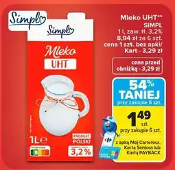 Carrefour Mleko 3.2% Simpl oferta