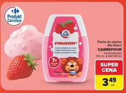 Carrefour Pasta do zębów truskawkowa Carrefour Soft oferta