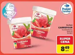 Carrefour Sorbet truskawska Carrefour Extra oferta