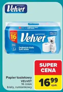 Carrefour Papier toaletowy rumianek & aloes Velvet oferta