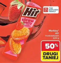 Carrefour Ciastka z kremem truskawkowym Hit oferta