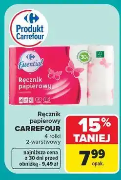 Carrefour Ręcznik papierowy Carrefour Essential oferta