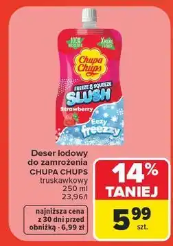 Carrefour Napój mrożony slush strawberry Chupa Chups oferta