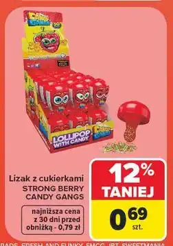 Carrefour Lizak strong berry Candy Gangs oferta