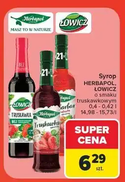 Carrefour Syrop rabarbar & truskawka Herbapol oferta