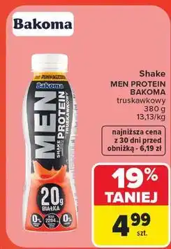 Carrefour Shake truskawkowy Bakoma Men Protein oferta