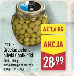 ALDI LYTTOS Greckie zielone oliwki Chalkidiki oferta