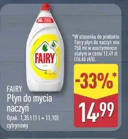 ALDI FAIRY Płyn do mycia naczyń oferta