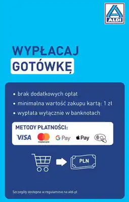 ALDI Wypłata gotówki oferta