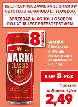 Kaufland WARKA Piwo jasne 5,2% alk oferta